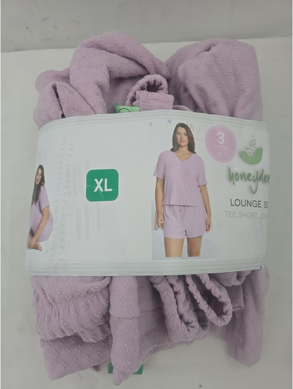 Honeydew Woman's 3-piece Pajama Lounge Set Size XL Lilac Large